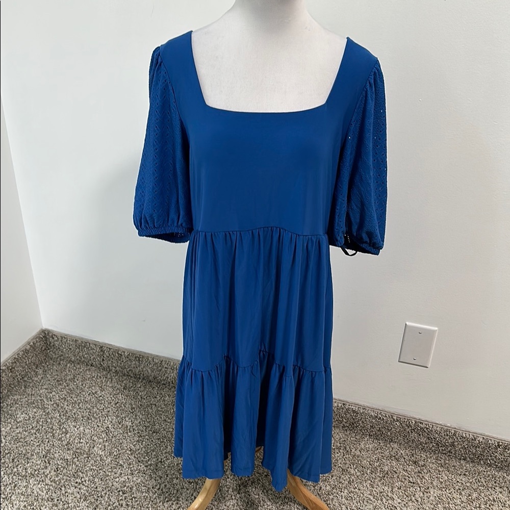 🧁 BCBG Tired Puff Sleeve Dress